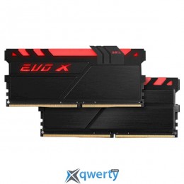 GEIL EVO X Stealth Black with Red Switch DDR4 3000MHz 16GB (2x8) XMP (GEXB416GB3000C16ADC)
