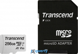 microSD Transcend 300S 256GB Class 10 V30 A1 +SD адаптер (TS256GUSD300S-A)