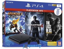 Sony PlayStation 4 Slim 1TB + Ratchet & Clank + Uncharted 4 + The Last of Us Remastered