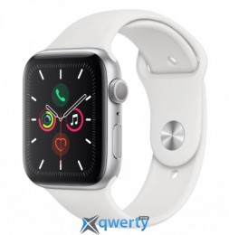 Apple Watch Series 5 GPS (MWV62) 40mm Silver Aluminum Case with White Sport Band