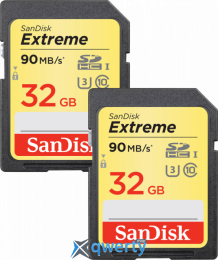 SD SanDisk Extreme 2x32GB Class 10 90MB/s (SDSDXVE-032G-GNCI2)