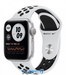 Apple Watch Series 6 GPS Nike (M00T3) 40mm Silver Aluminium Case with Pure Platinum/Black Nike Sport Band