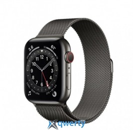 Apple Watch Series 6 GPS+ LTE (M07R3) 44mm Graphite Stainless Steel Case with Graphite Milanese Loop