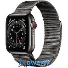 Apple Watch Series 6 GPS LTE M07Q3 44mm Graphite Stainless Steel Case with Black Sport Band