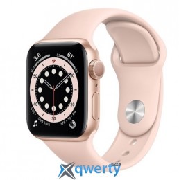 Apple Watch Series 6 GPS (MG123) 40mm Gold Aluminium Case with Pink Sport Band