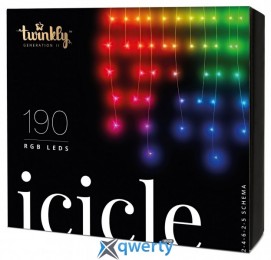 Twinkly Icicle RGB 190, BT+WiFi, Gen II, IP44 кабель прозрачный (TWI190STP-TEU)
