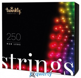 Гирлянда Twinkly Strings RGB 250 20m кабель чёрный (TWS250STP-BEU) 8056326671280