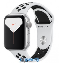 Apple Watch Nike Series 5 GPS + LTE 44mm Silver Aluminum Case with with Pure Platinum/Black Nike Sport Band (MX392, MX3E2)