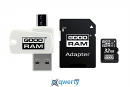 microSD Goodram M1A4 32GB Class 10 +SD адаптер +кард ридер (M1A4-0320R12) 5908267930274