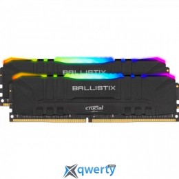 Crucial DDR4-3200 16GB PC4-25600 (2x8) Ballistix RGB Black (BL2K8G32C16U4BL)