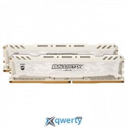 Crucial DDR4-3200 16GB PC4-25600 (2x8) Ballistix Sport LT White (BLS2K8G4D32AESCK)
