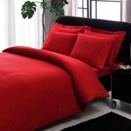 Двуспальный King Size комплект TAC Premium Basic Red Сатин-Stripe (60117197)