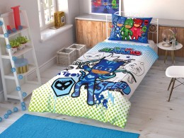 Детский и подростковый комплект TAC PJ Masks Cek Ранфорс / простынь на резинке (60213466)