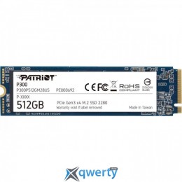 Patriot P300 512GB M.2 2280 NVMe PCIe 3.0 x4 TLC (P300P512GM28US)