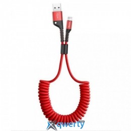 USB-A - Lightning 2A 1m Baseus Fish Eye Spring Red (CALSR-09)