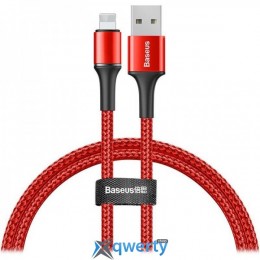 Lightning Baseus halo data cable USB For IP 2.4A 0.5m Red (CALGH-A09)