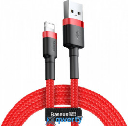 USB-A - Lightning 2A 3m Baseus Cafule Cable Red (CALKLF-R09)
