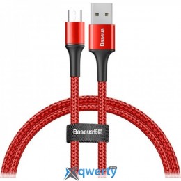 USB Baseus halo data cable USB For Micro 3A 0.5m Red (CAMGH-A09)