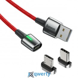 USB Type-C Baseus Zinc Magnetic Cable USB For Type-C 2A 2m Red (CATXC-B09)