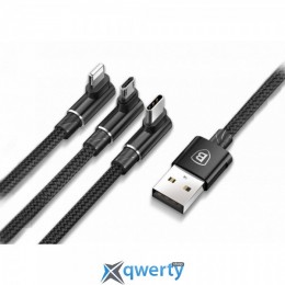 Lightning/micro USB/USB Type-C Baseus USB Cable to Lightning/microUSB/USB-C MVP 1.2m Black (CAMLT-WZ01)