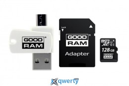 microSD Goodram M1A4 128GB Class 10 +SD адаптер +кард ридер (M1A4-1280R12) 5908267930298