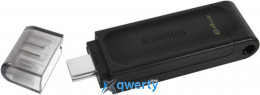 USB-C 3.2 64GB Kingston DataTraveler 70 Black (DT70/64GB) 740617305302