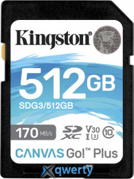 SD Kingston Canvas Go! Plus 512GB UHS-I U3 V30 (SDG3/512GB)