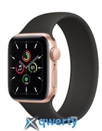 Apple Watch SE GPS, 40mm Gold Aluminum Case with Solo Loop Black