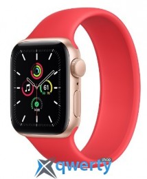 Apple Watch SE GPS, 40mm Gold Aluminum Case with Solo Loop Product Red