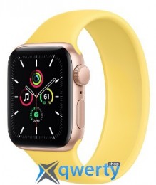 Apple Watch SE GPS, 44mm Gold Aluminum Case with Solo Loop Ginger