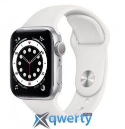 Apple Watch Series 6 GPS (MG283) 40mm Silver Aluminium Case with White Sport Band