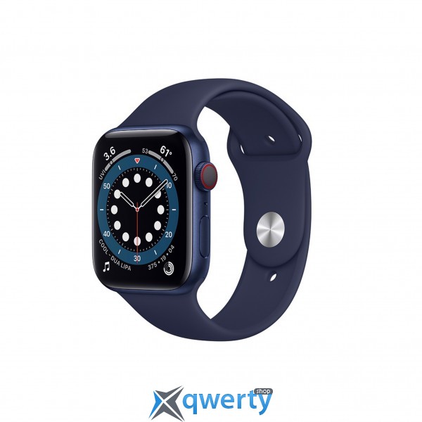 Apple Watch Series 6 GPS + LTE (M07J3) 44mm Blue Aluminum Case with Deep  Navy Sport Band Одесса, купить Часы Apple iWatch в Одессе, Украина: цены и  характеристики | интернет-магазин Qwertyshop