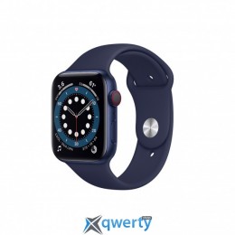 Apple Watch Series 6 GPS + LTE (M07J3) 44mm Blue Aluminum Case with Deep Navy Sport Band