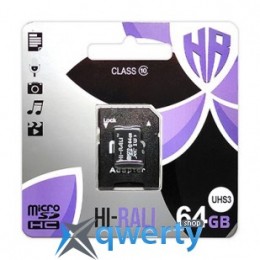 Hi-Rali 64GB microSD class10 UHS-I U3