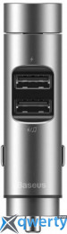 АЗУ+FM-трансмиттер Baseus Energy Column Car Wireless MP3 Charger (Wireless 5.0 + 5V / 3.1A) Silver (CCNLZ-0S)