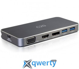 C2G USB-C HDMI, DP, VGA, USB, Power Delivery to 65W (CG84439)
