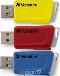 USB-A 3.2 3x16GB Verbatim Store 'n' Click Red/Blue/Yellow (49306)