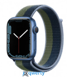 Apple Watch S7 GPS 45mm Blue/Abyss Blue Moss Green Sport Loop (MKNR3 ML313)