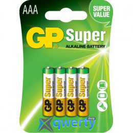 GP AAA/LR03/MN2400 4шт Alkaline Super (24A-U4) 4891199000058