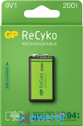 GP ReCyko Крона 200mAh 1шт (GP15R8HBE-2GBE1) 4891199106095
