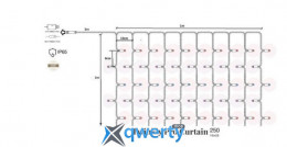 Twinkly Pro Curtain RGBW 250 (10 по 25), IP65, AWG22 PVC, прозрачный (TW-PLC-CU-CA-10X25SPP-T)