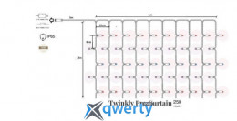 Twinkly Pro Curtain RGBW 250 (10 по 25), IP65, AWG22 PVC Rubber зеленый (TW-PLC-CU-CA-10X25SPP-GR)