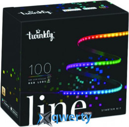 Smart LED гирлянда Twinkly Line RGB, подсветка плюс 1.5 м, Gen II, IP20, кабель черный (TWL100ADP-B)