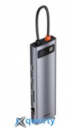 Baseus Metal Gleam 11-in-1 USB-C→USB-Ax3/HDMIx2/VGA/RJ45 1Gbit/SD/microSD/3.5mm/USB-C-PD (CAHUB-CT0G) 6953156205949