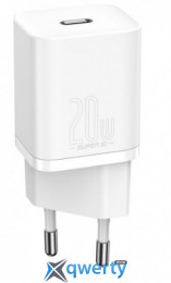 Baseus Super Silicone PD Charger 20W (1Type-C) White (CCSUP-B02)