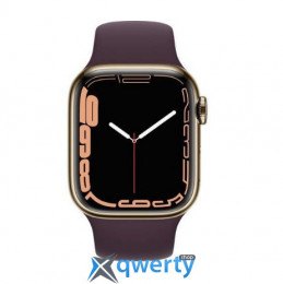 Apple Watch MKHG3 S7 41mm +LTE Steel Gold Dark Cherry Sport
