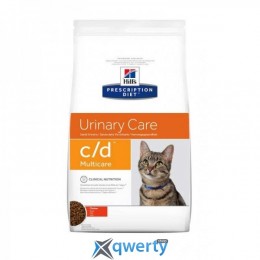 Сухой корм для котов Hills (Хилс) Prescription Diet Feline C/D с курицей 0,4 кг.(при болезнях нижнего отдела мочевыводящих путей) (5482)