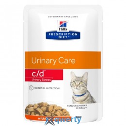 Сухой корм для котов Hills (Хилс) Prescription Diet Feline C/D Urinary Stress Feline Chicken (для кошек с идиопатическим циститом (ИЦК)), с курицей, 400 г (3148)