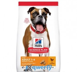 Hills (Хилс) Canine Adult Medium Light облегченный с курицей 14 кг. (604359)