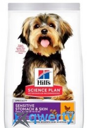 Hills (Хилс) Canine Adult Sensitive Stomach Small & Mini 1,5 кг. для мелких пород с чувствительной кожей и пищеварением (604247)